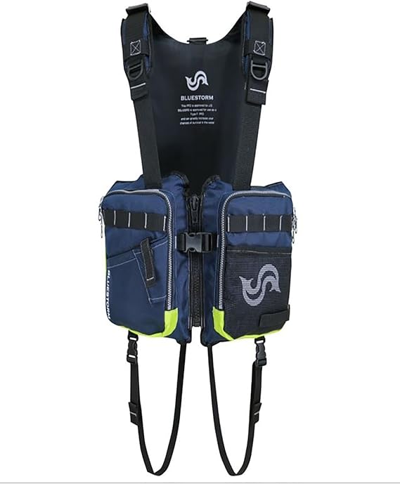 Amazon Bluestorm ブルーストーム ルアーゲーム用 ライフジャケット アクアバレット Bsj 28rs ネイビー ブルーストーム Bluestorm ライフジャケット フローティングベスト
