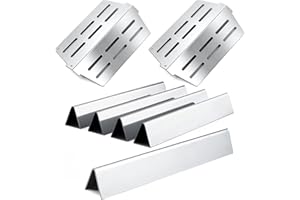CHARBROFIRE Genesis 7620 7621 Flavorizer Bars 65505 Heat Deflectors Replacement Parts for Weber Genesis Grill Parts 300 Series with Front Control Knob E-310 E-320 E-330 S-310 S320 S-330 EP-310 EP-320 EP-330