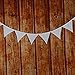 INFEI Solid White Double Layer Cotton Fabric Flags Bunting Banner Garlands for Wedding, Birthday Party, Outdoor & Home Decoration (3.2M/10.5Ft)