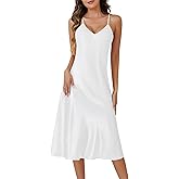 ETOSELL Silk Nightgown for Women Long Satin Sleep Slip Dress Silky Night Dress V Neck Chemise Nightie Soft Nightwear