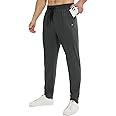 BALEAF Men's Sweatpants with Zipper Pockets Ultral Soft Tapered Joggers Comfy Athletic Pants Running Workout