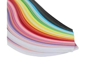 TXIN 1300 Quilling Paper Strips 5mm, 26 Colors Quill Paper Quilling Kit for Beginner Professional Handmade DIY Art Craft
