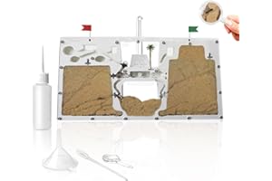 ELNMLHT Ant Farm Castle, Ant Farms with Yellow Sand and Tool Kit, Ant Colony Observation Kit, Ant Viewing Habitat Science Kit, Educational & Learning Science Kit for Kids, Adults, Student