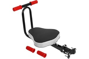 Happyyami Foldable Kids Front Bike Seat, Adjustable Child Bicycle Saddle for Electric Bikes, Black Steel, 12.99x8.26x7.99 Inches, Ideal for Family Trips and Tours