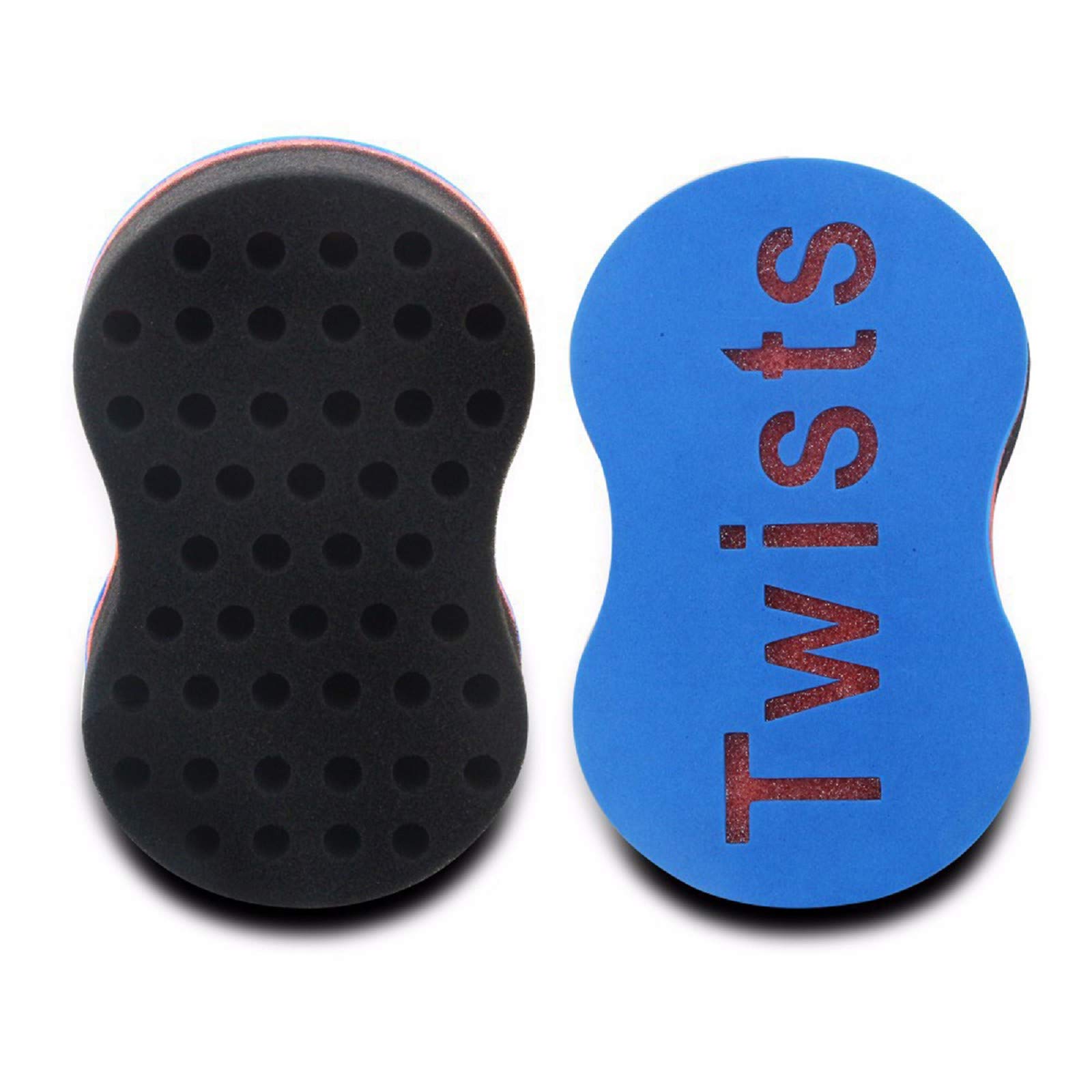 Nicoone 1 Pcs Hair Sponge Brush Large Holes Sponge for Hair Twists Afro Coils Curling Brush for Home and Barber