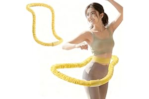 MHWL Weighted Velvet Soft Hula Hoop for Adults – 1.5 kg Fabric-Covered Spring Fitness Hula Hoop, Waist-Friendly Upgraded Wrap