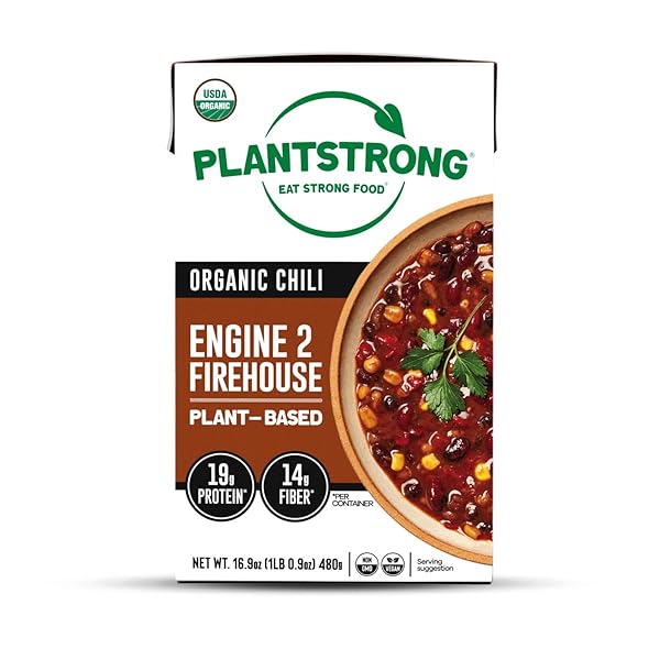 PLANTSTRONG ENGINE 2 FIREHOUSE CHILI SOUP – ORGANIC, PLANT-BASED, NON-GMO, VEGAN, HIGH PROTEIN CHILI SOUP
