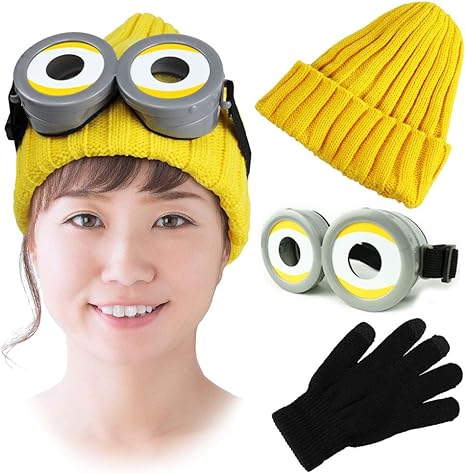 Amazon Lili Nono ミニオン ミニオンズ ハロウィン 仮装 コスプレ グッズ 3点セット 目玉ゴーグル ニット帽 手袋 コスプレ 仮装 通販 Amazon Lili Nono ミニオン ミニオンズ ハロウィン 仮装 コスプレ グッズ 3点セット 目玉ゴーグル ニット帽 手袋 コスプレ 仮装 通販