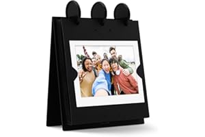 Kivsty Pocket Photo Album Book for Fujifilm Instax Wide Instant Camera Film, Scrap Book Album Holds WIDE EVO 200 300 400 Instant Film Polaroid 600 i-Type SX70 3.5 x 4.25 Photo Papers - Black