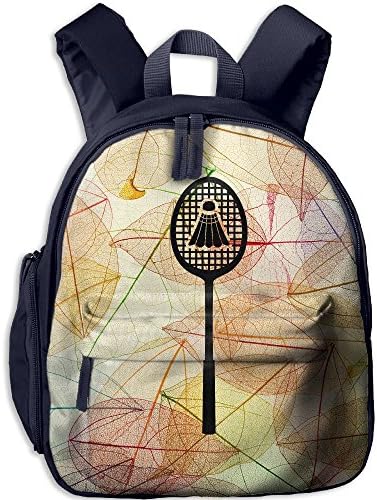 Student School Bags Backpack Daypack Badminton-Logo-Design Super Bookbag Break For Kids Navy