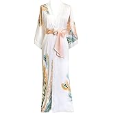 KIM+ONO Luxury Kimono Robe for Women | Long Floral Robe | Original Design | Removable Waist Tie Closure