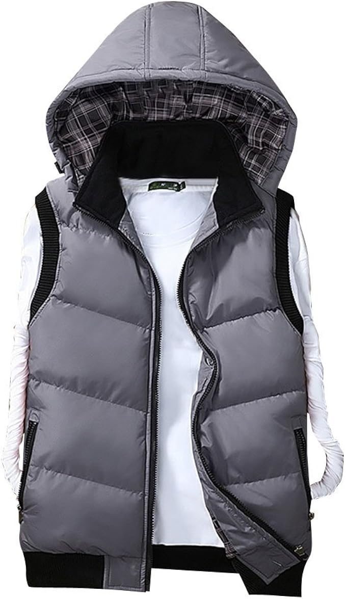 1 Giacca Senza Maniche Con Collo Alto E Fodera Termica Da Uomo, Gilet - Foto 8