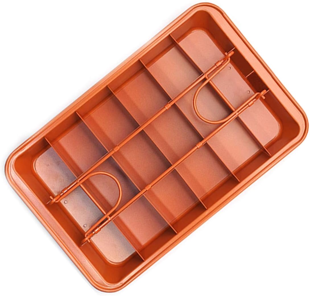 OBR KING Brownie Baking Pan with Divider and Handles for Chocolate Brownie Snack