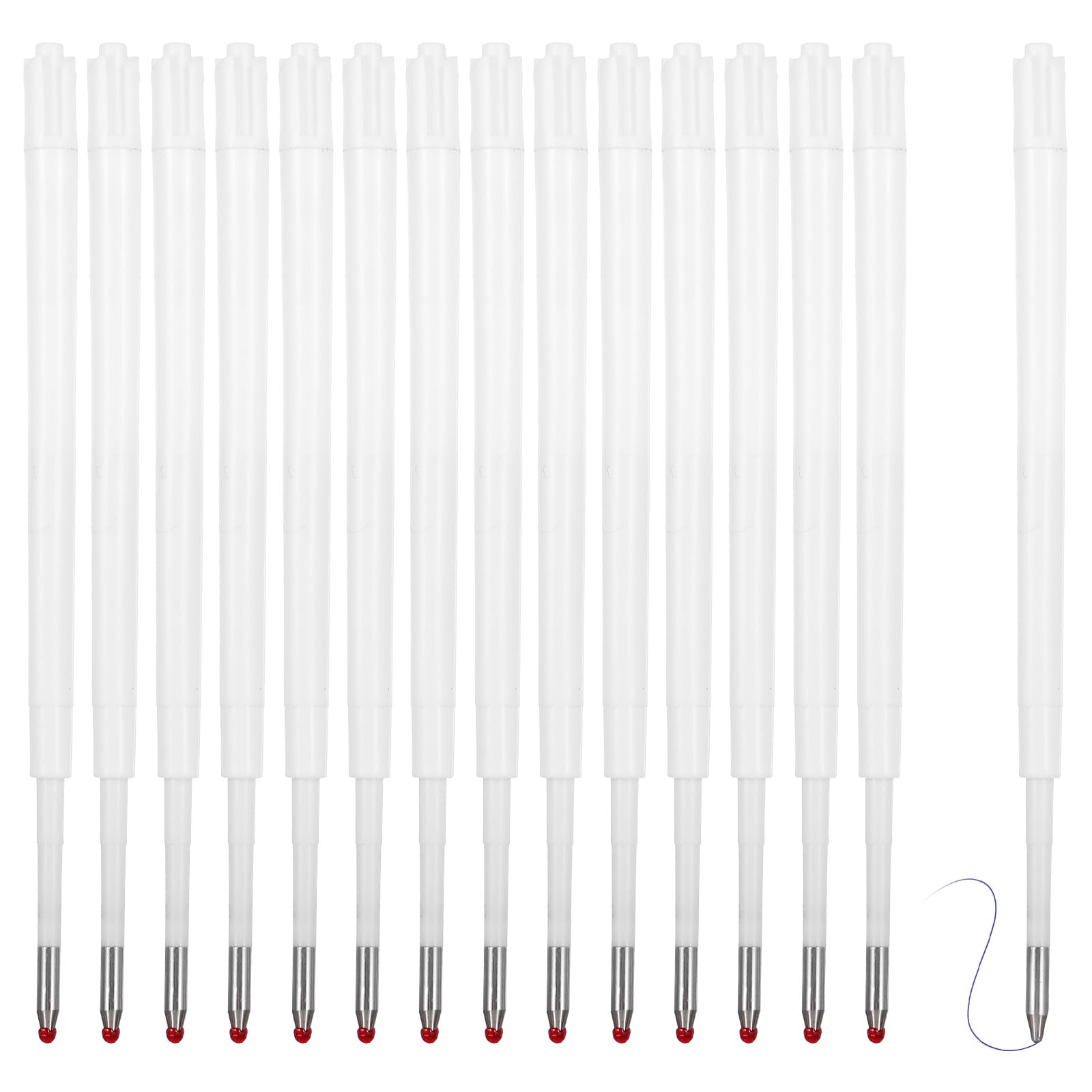 Photo 1 of HJZHII 50PCS Ballpoint Pen Refills, 1mm Blue Medium Tip Ink Pen Refill Big Fat Pen Refill Smooth Writing Ballpoint Refills for School Office Supplies(Blue)