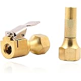 Godeson Straight Air Chucks with Clip for Tire Inflator and Guages, Pack of Clip-on and Twist-on chucks(Pack of 2pcs)
