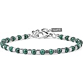 GAVU Italian Men’s Beaded Bracelet, Crystal Bracelet for Men 4mm