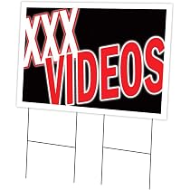 Amazon.com: XXX Videos 24" x 36" Yard Sign & Stake | Advertise ...