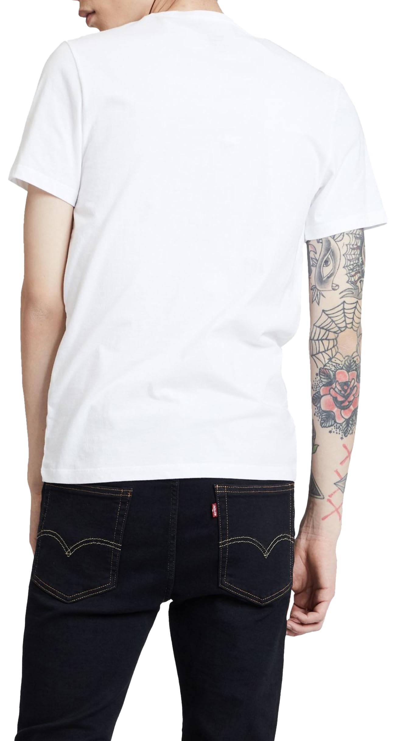 Levi's Herren 2-Pack Crewneck Graphic Tee T-Shirt, Sportswear White/Mineral Black, L 2