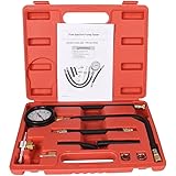 Bang4buck 10 Pieces Fuel Injection Compression Gauge of Petrol Gasoline Pressure Tester Kit for Motor Auto 0-100 PSI
