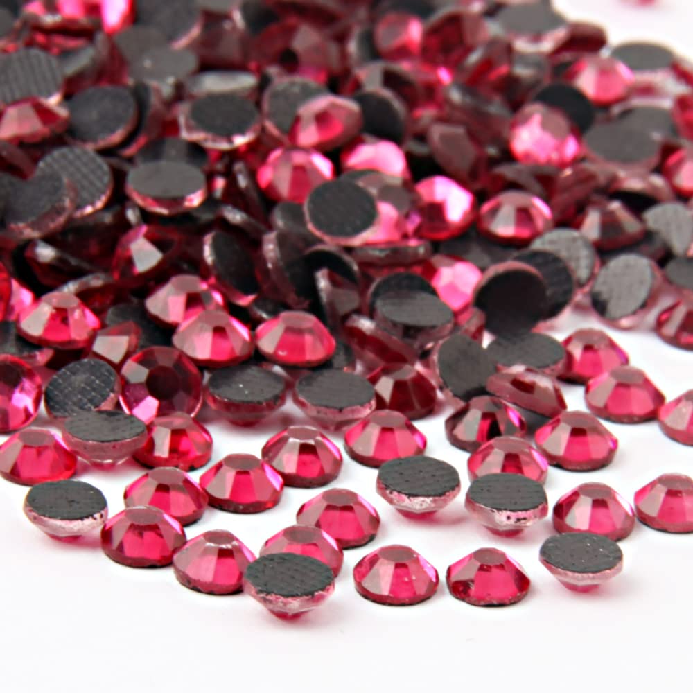 Crystal Hotfix Rhinestone,Machine Cut Stone 1440pcs/pkg (Rose,SS10,3mm)