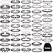 Outee Choker Sets, 55 Pcs Black Choker Necklace Set Lace Choker Stretch Tattoo Choker Velvet Set Tattoo Necklaces Lace Choker Tattoo Necklaces for Womens Girls