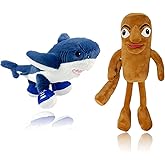 FRSHALOUIS Italian Brainrot Tung Tung Tung Sahur Plushies Toy 2Pcs Tralalero Tralala Doll,The Best Gift for Christmas Kids