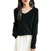 Chanyarn Women's 100% Merino Wool V Neck Sweater 2025 First-Line Ready to Wear Casual Long Sleeve Seamless Knit Sweater