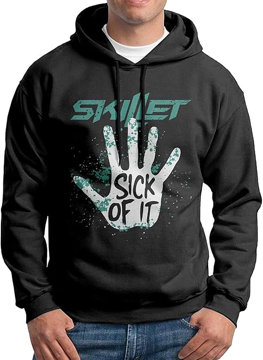 "N/A" Skillet Band Hoodies for Men Fashion Fleece Hooded