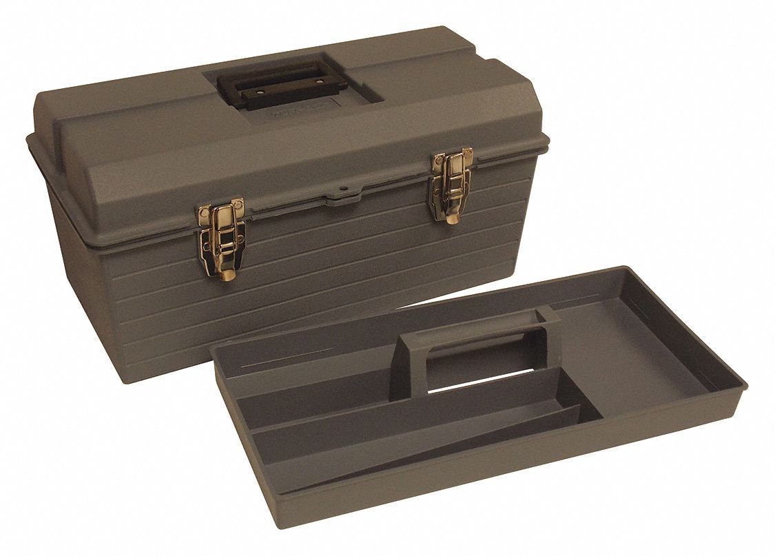 10 1 4 Portable Tool Box Gray Amazon Com Industrial Scientific