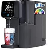 iSpring RCD100HCG Hot & Cold Reverse Osmosis System Countertop, Alkaline RO Water Filter Dispenser, 9 Temperature & 6 Dispens