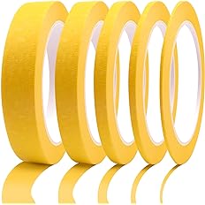 DOAY 5 Rolls Pinstripe Tape - Masking Tape 1/16", 1/8", 1/4", 1/2", 3/4" - Thin Painters Masking Automotive Tape for DIY, Car