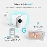 ieGeek Baby Monitor with 2 Cameras 1080P 5in Split Screen Night Vision view 5