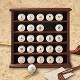 Clubhouse Collection Golf, Gifts and Gallery Mahogany Golf Ball Display Cabinet - 25 Balls