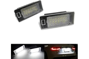 RZGMTSPT 2x LED License Plate Light Tag Lamp Assembly White Canbus For Audi A3 A4 A5 A6 A7 S3 S4 S5 S6 S7 SQ5 RS4 RS5 RS7 Q5 Q7 TT Cayenne