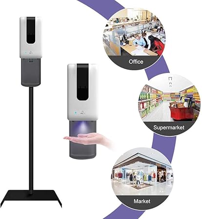 Tzutogether Desinfektionsspender Sensor Desinfektionssaule Hohe Kapazitatl Desinfektionssaule Hygienestation Eleganter Desinfektionsstander Fur Laden Hotels Tragbar Stabil Spender Stander Amazon De Kuche Haushalt