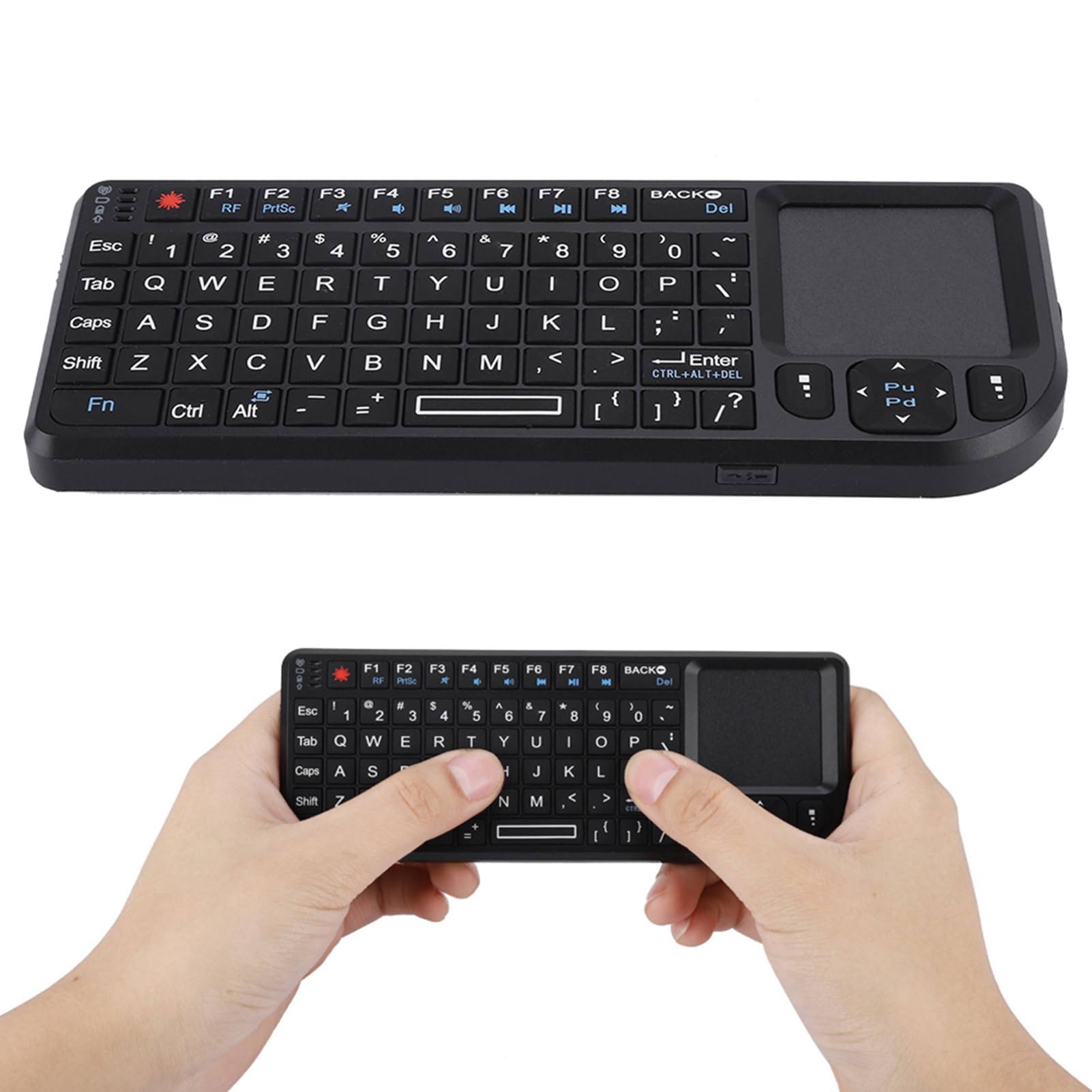 01 Wireless Touchpad Keyboard - Rechargeable Mini USB Backlit Keyboard, Super Thin & Lightweight Wireless Touch Pad Operation for Android, Linux, Ps3/4