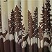 wendana Shower Curtain Fabric Mildew Resistant Deer Forest Design Waterproof Polyester Decorative Bath Curtain Shower for Bathrooms Brown 72x72 Inches with 12 Hooks