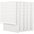 SEEYE Light Filtering Temporary Blinds Cordless Shades Fabric Pleated Fabric Shade Easy to Cut and Install, 48" W x 72" L - 6 Pack, White, with 12 Clips