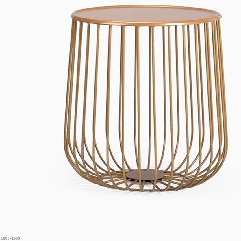 HFFTLH Pumpkin Shape Coffee Table, Wrought Iron Round Coffee Table, Simple Small Apartment Designer Style, Balcony Table,3540Cm