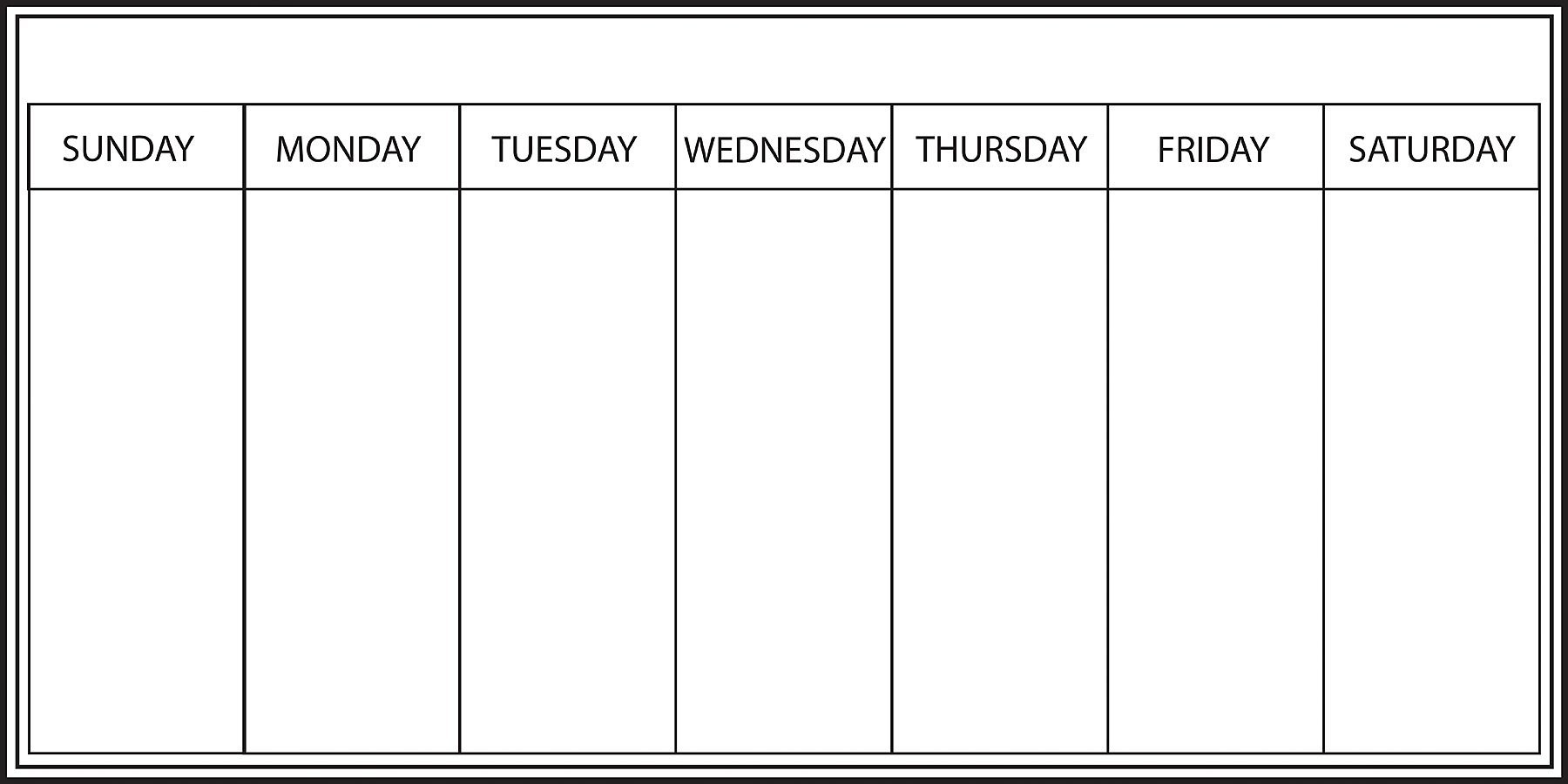 Wallpops 33 x 66 cm Self Adhesive Weekly Planner, White