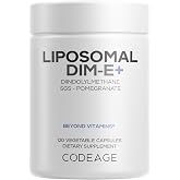 Codeage Liposomal DIM, SGS, Broccoli, Vitamin E Tocopherols, 120 Capsules | DIM with SGS, pomegranate, broccoli, vitamin E tocopherols (alpha, beta, gamma, delta). Gluten-free, non-GMO.