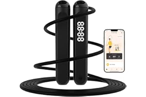 WIGORE Jump Rope With Counter and App - Tangle-Free Rapid Speed Skipping Rope for Fitness, Home Exercise, Workout - Gifts for Adults, Women, Men, Kids