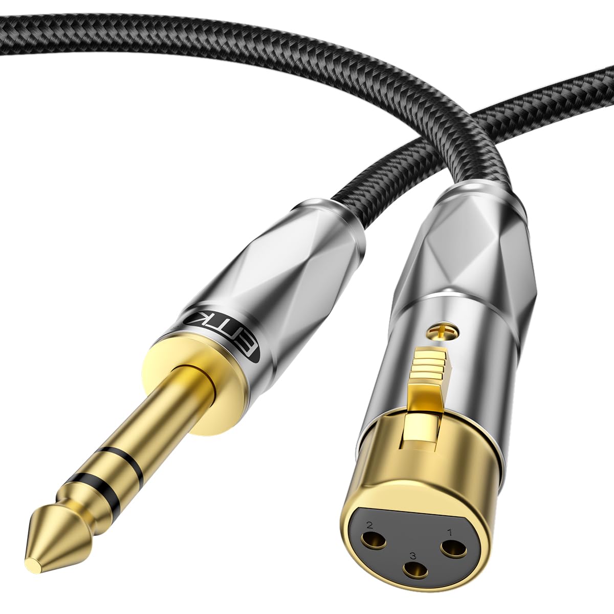 EMK Balanced 6.35mm to XLR Cable, Male to Female XLR to 1/4 Inch Cable, XLR to 6.35mm Cable, 1/4 to XLR Cable for Mixing Consoles,Microphone,Guitar,AMP,Speakers (3 metres)