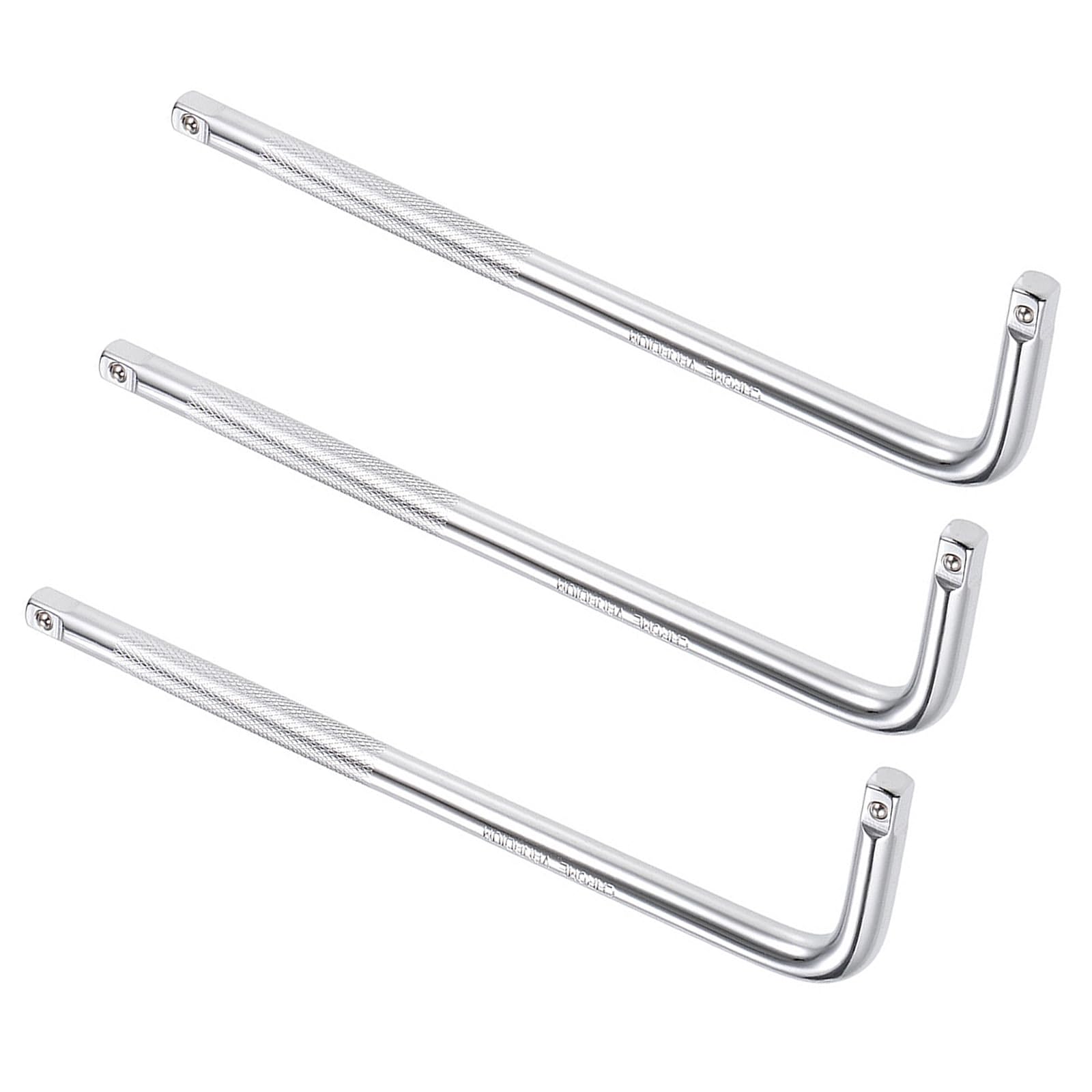 Kozelo 3pcs Breaker Bar - [3/8 Inch Drive] L Shape Socket Wrench Extension for Car Mechanical Equipment Repair Use, CR-V Steel