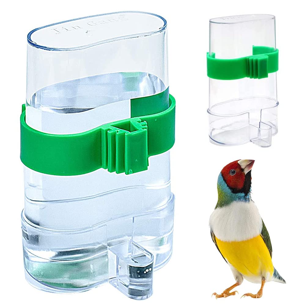 OYSJ 2 Pack Bird Water Dispenser, Water Feeders for Birds, 220 ml Automatic Bird Feeder, Bird Feed, Water Dispenser,Plastic Drinker Container