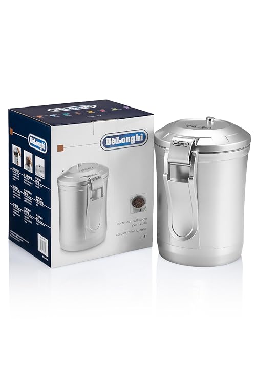 Delonghi 5513290061 500g Vacuum Coffee Canister, Silver