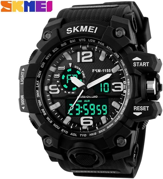 Amazon Qtmiao ファッション時計美しい時計 Watchメンズの大きな防水電子時計ファッション多機能屋外クロスカントリースポーツ時計 学生の男の時計 Color 6 メンズ腕時計 腕時計 通販