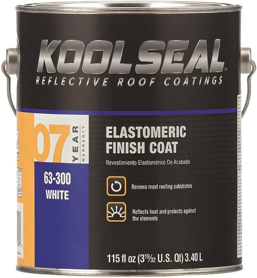 Kst Coating KST063300-16 White Elastomeric Roof Coating , 0.9 Gal. - Quantity 4