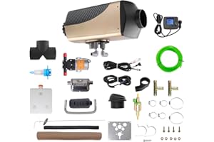 ZBJING 7KW Diesel Heater, 12V Parking Fuel air Heater Water air Heating Integrated Machine, Diesel Air Heater with LCD Switch, Diesel Parking Heater for Cars, Trucks, RVs, Trucks, Ships, and Outdoor Places