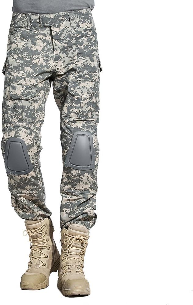 SINAIRSOFT Tactical Pants Shirt with Knee Pads Army Airsoft Combat BDU Pants Shirt